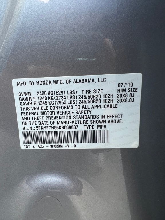 2019 Honda Passport Image 28
