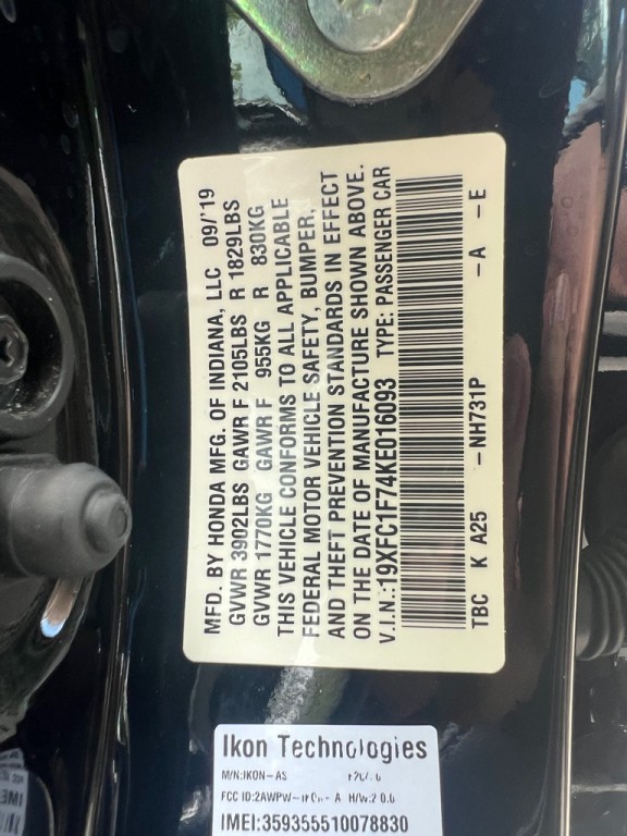 2019 Honda Civic Image 34