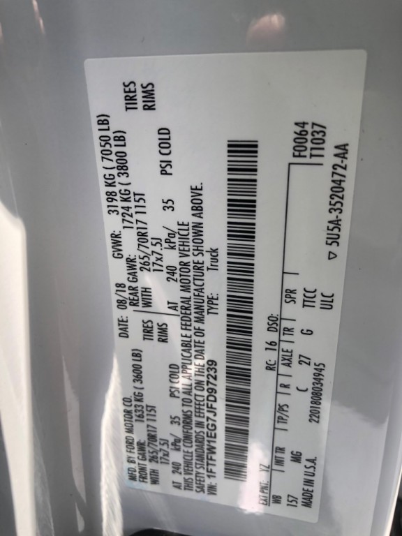 2018 Ford F-150 Image 38