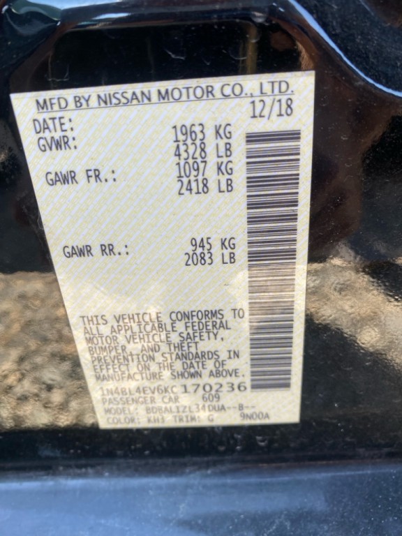 2019 Nissan Altima Image 3
