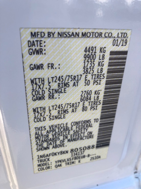 2019 Nissan NV Image 37