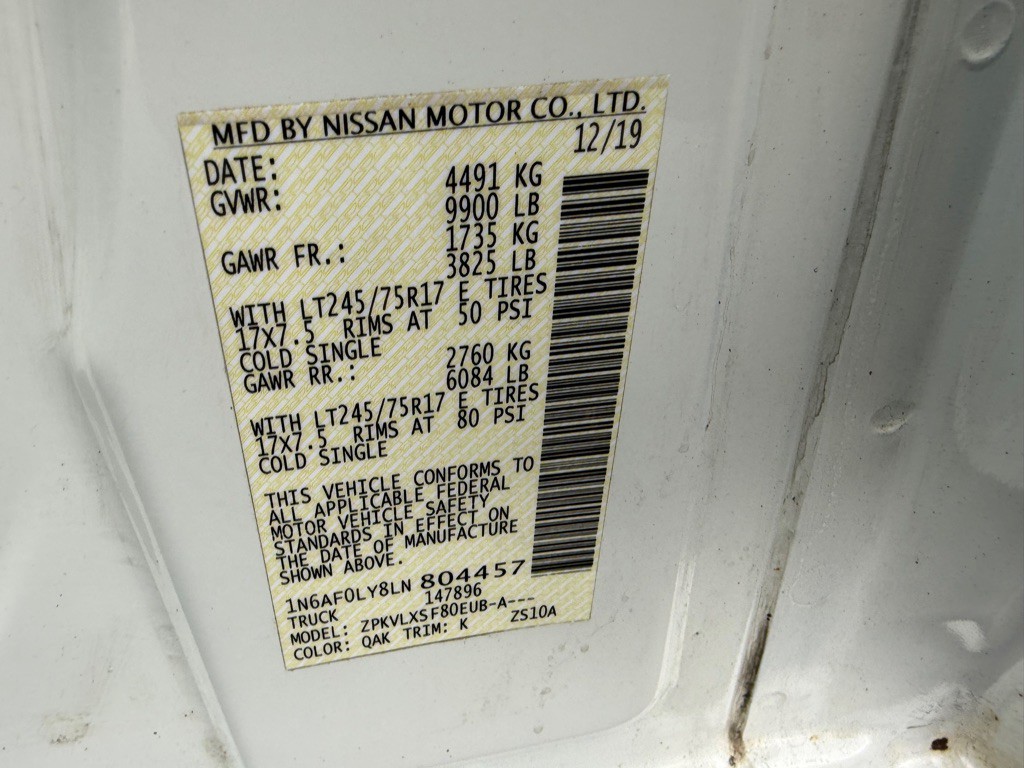 2020 Nissan NV Image 5