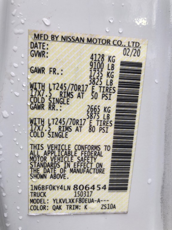 2020 Nissan NV Image 34