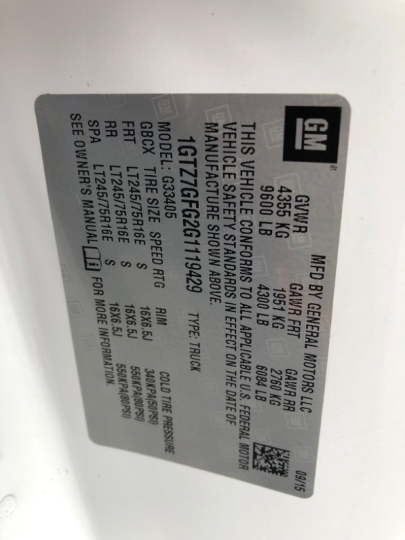 2016 GMC Savana Image 34