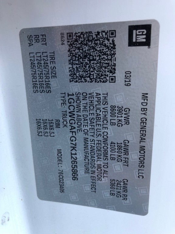 2019 Chevrolet Express Image 33