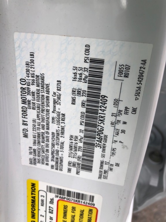 2019 Ford Fusion Image 35