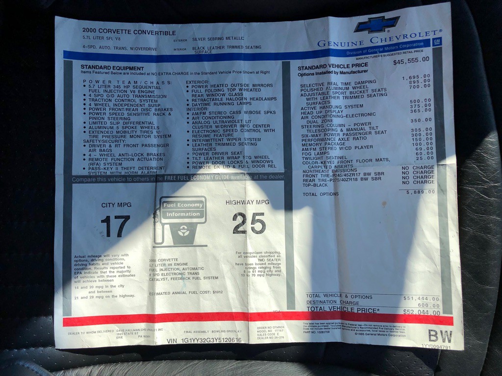 2000 Chevrolet Corvette Image 37