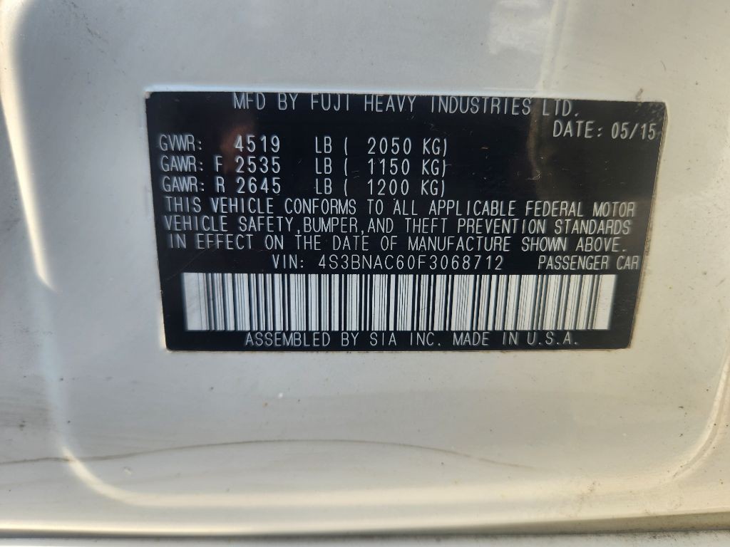 2015 Subaru Legacy Image 12