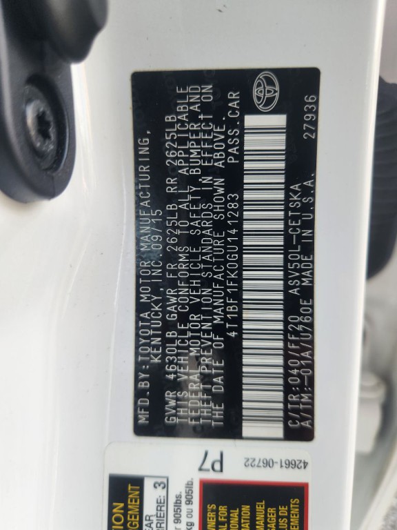 2016 Toyota Camry Image 41