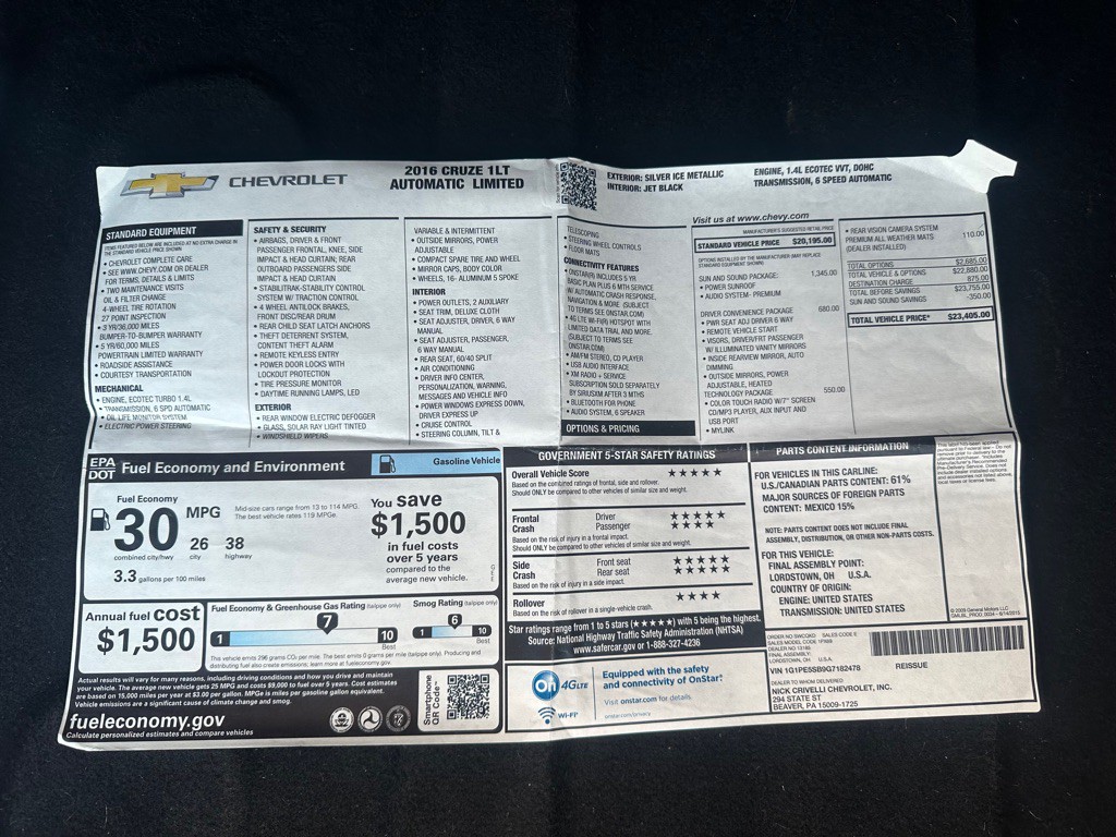 2016 Chevrolet Cruze Image 27