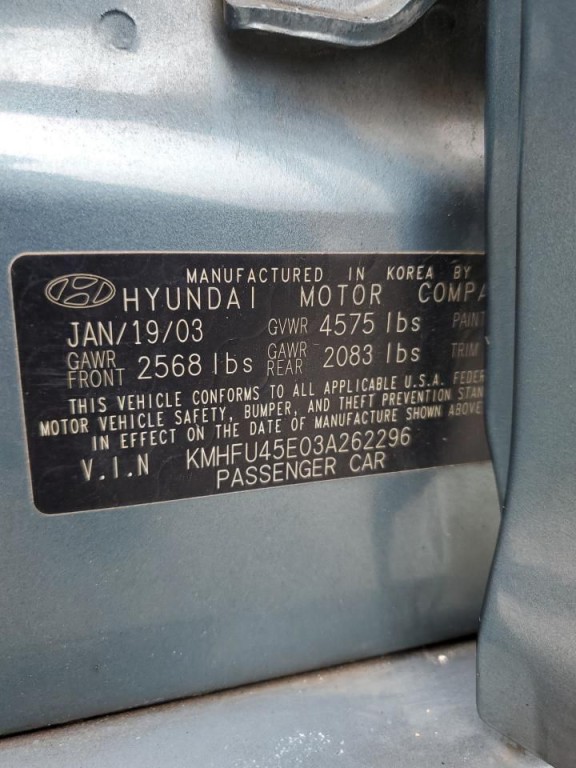 2003 Hyundai XG Image 10