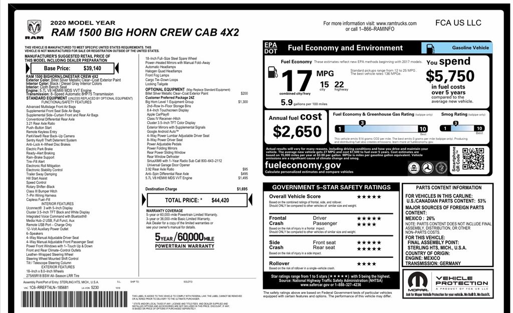 2020 RAM 1500 Image 6