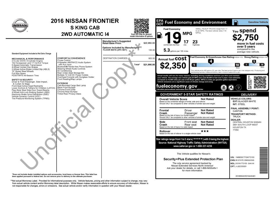 2016 Nissan Frontier Image 20