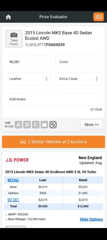 2015 Lincoln MKS Image 20