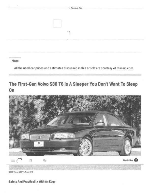 1999 Volvo S80 Image 2