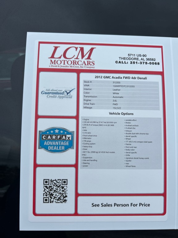 2012 GMC Acadia Image 17