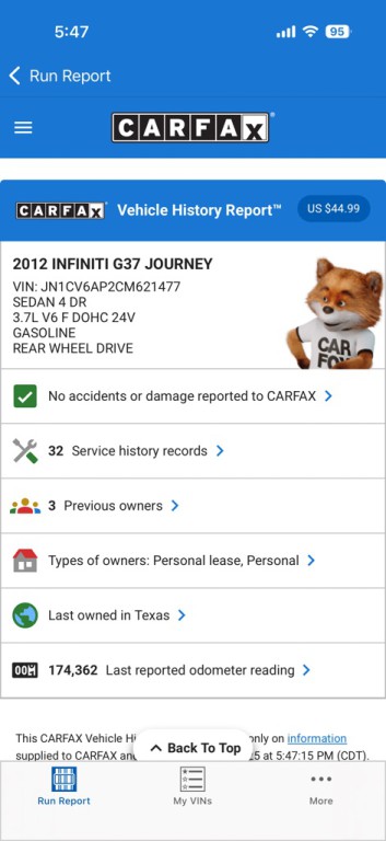 2012 INFINITI G37 Image 31