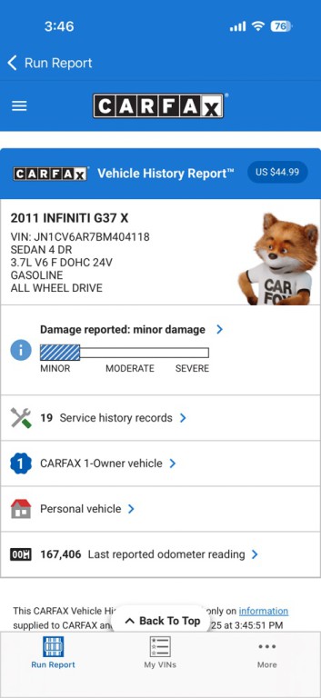 2011 INFINITI G37 Image 26