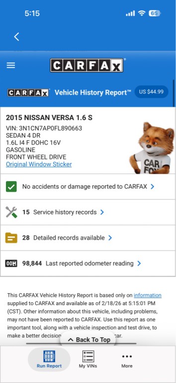2015 Nissan Versa Image 28