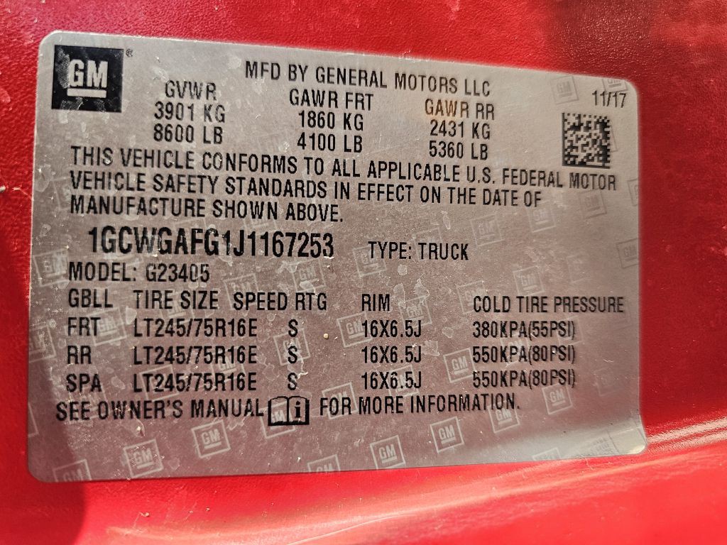 2018 Chevrolet Express Image 24