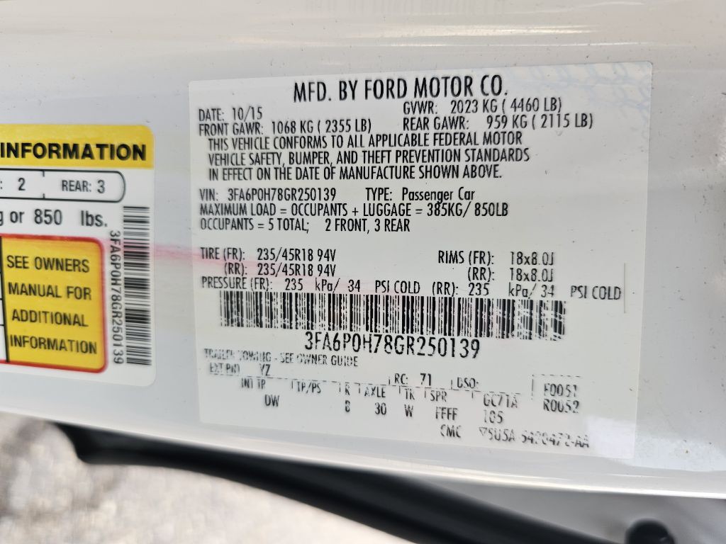 2016 Ford Fusion Image 24