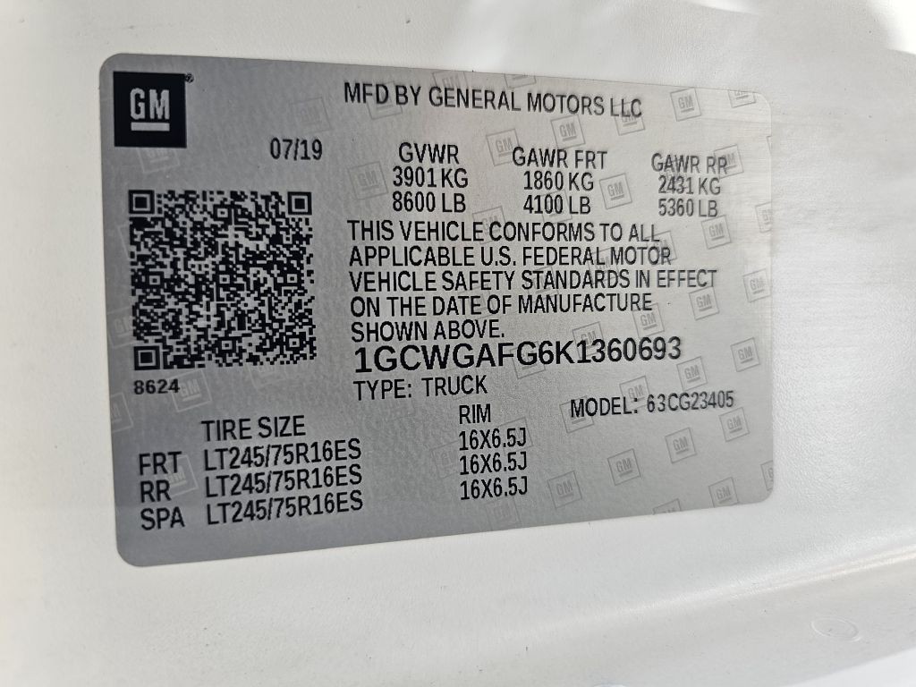 2019 Chevrolet Express Image 20