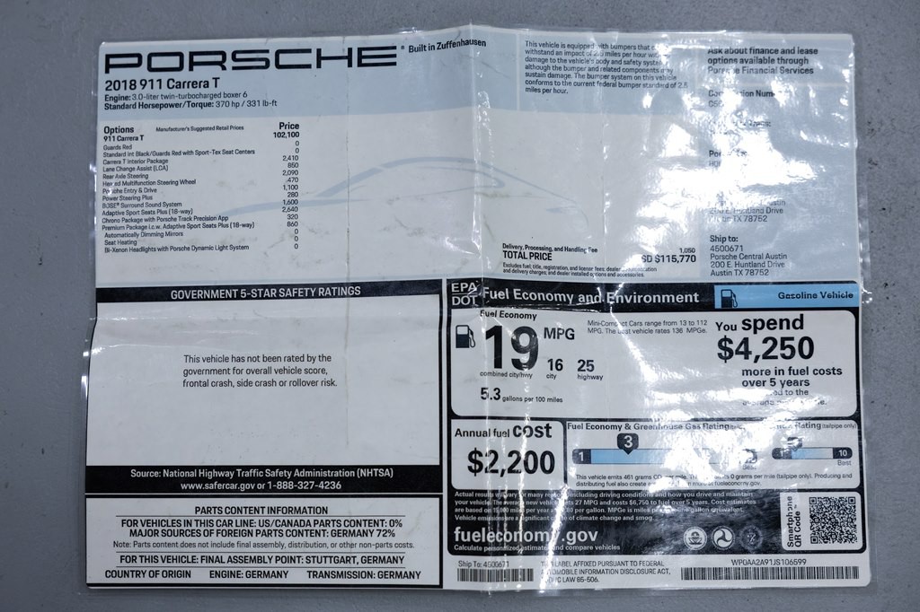 2018 Porsche 911 Image 91