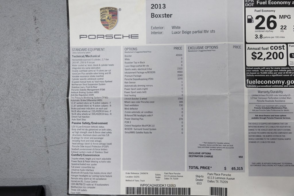 2013 Porsche Boxster Image 95