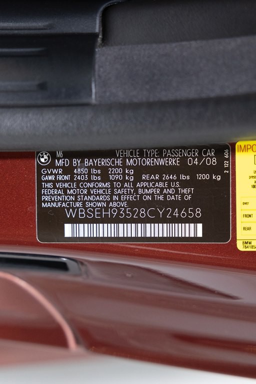 2008 BMW M6 Image 89