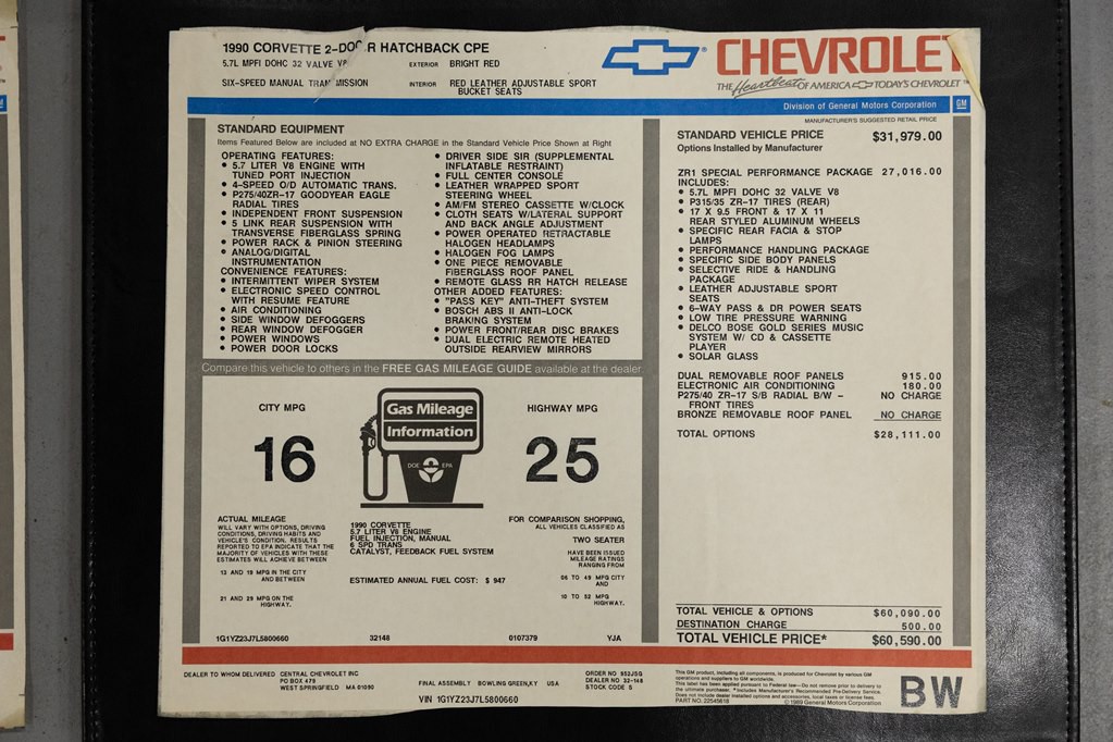 1990 Chevrolet Corvette Image 77