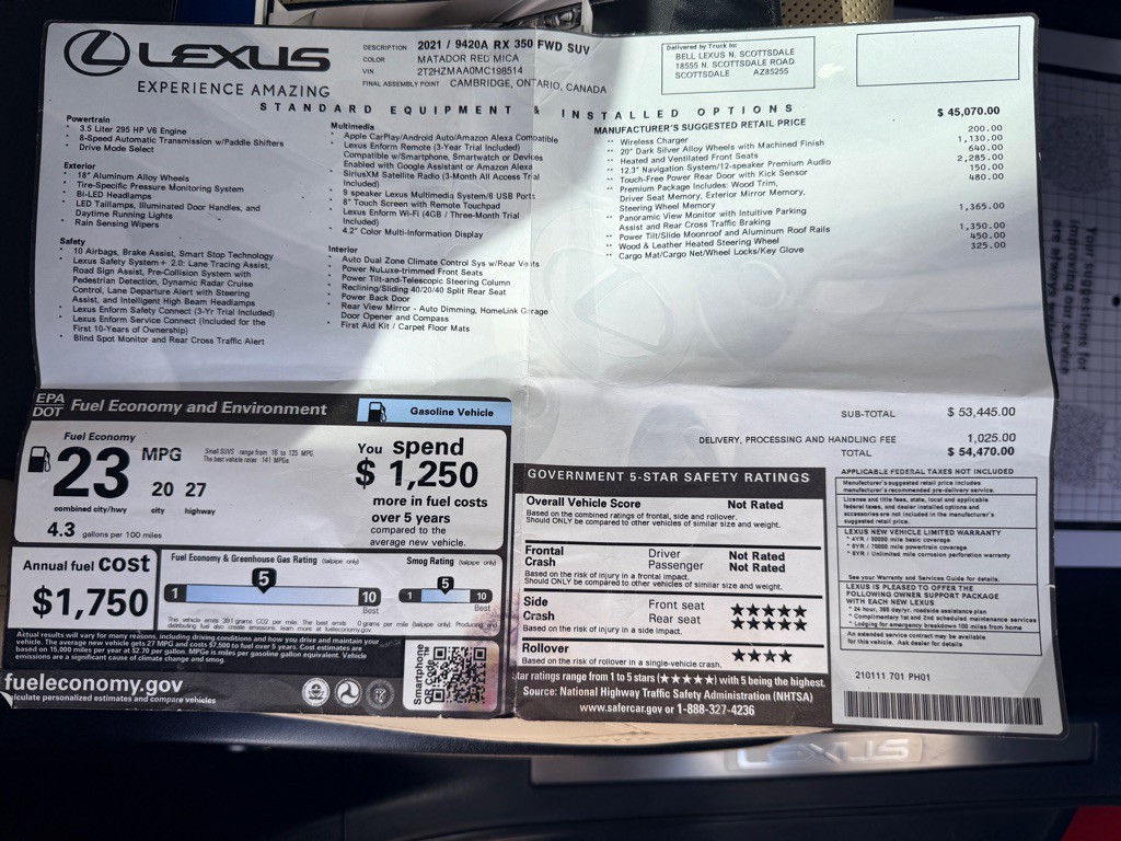 2021 Lexus RX Image 22