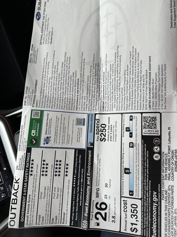 2022 Subaru Outback Image 39