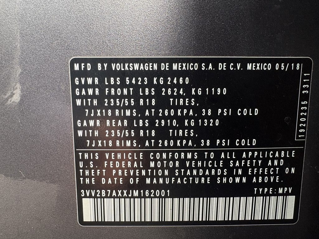 2018 Volkswagen Tiguan Image 15