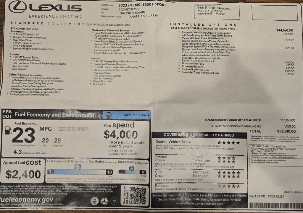 2023 Lexus IS Image 6