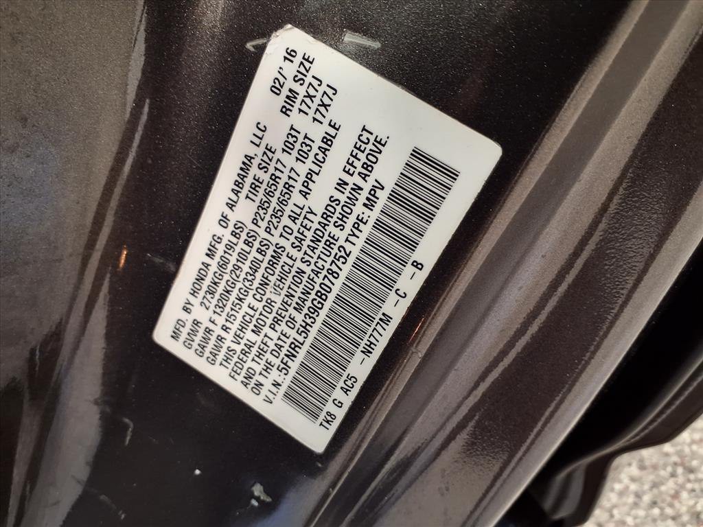 2016 Honda Odyssey Image 20