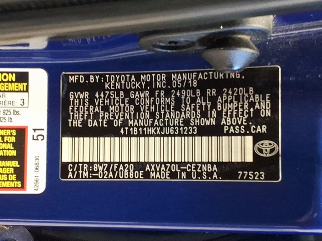 2018 Toyota Camry Image 20