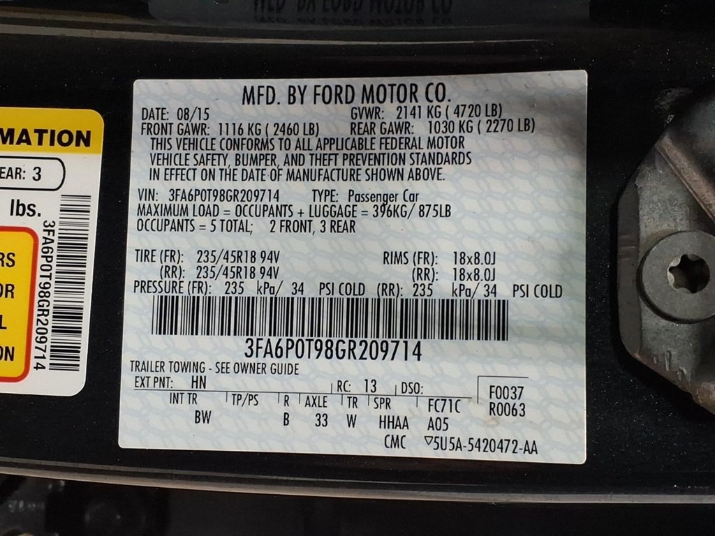 2016 Ford Fusion Image 24