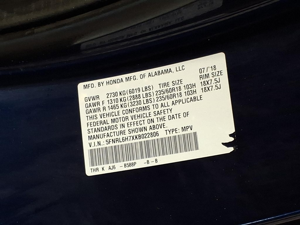 2019 Honda Odyssey Image 25