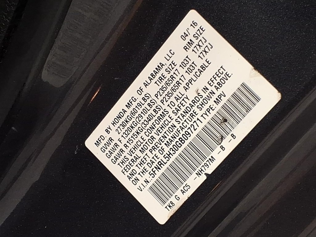 2016 Honda Odyssey Image 24