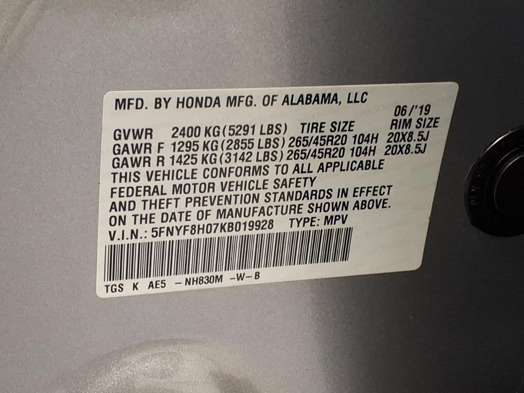 2019 Honda Passport Image 27