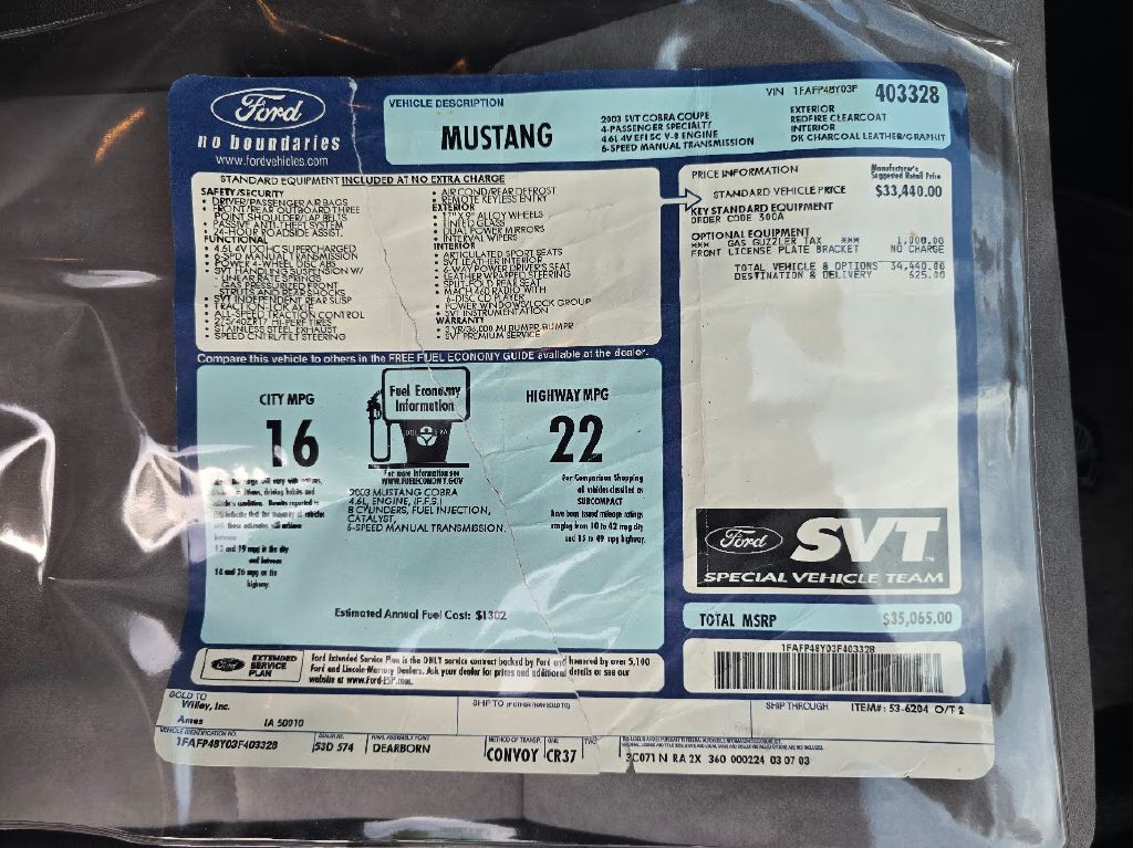 2003 Ford Mustang Image 2