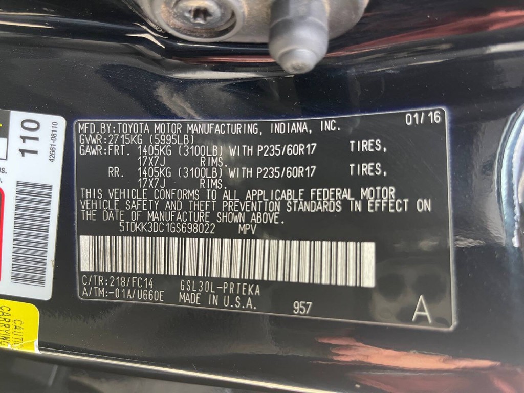 2016 Toyota Sienna Image 44