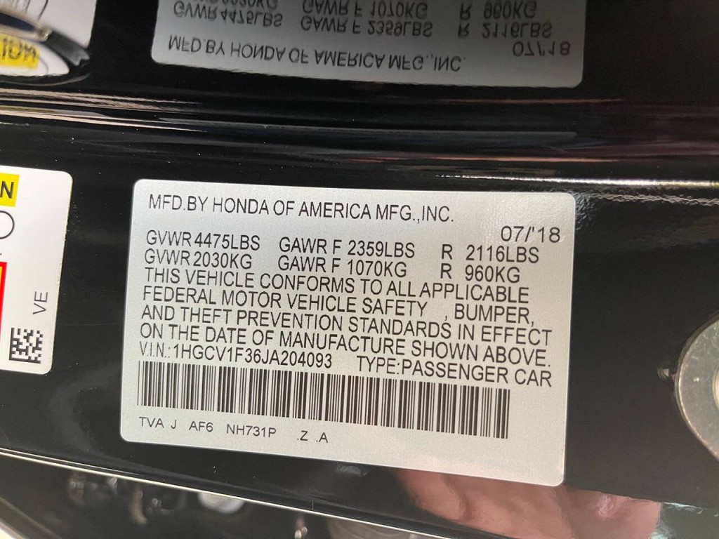 2018 Honda Accord Image 48