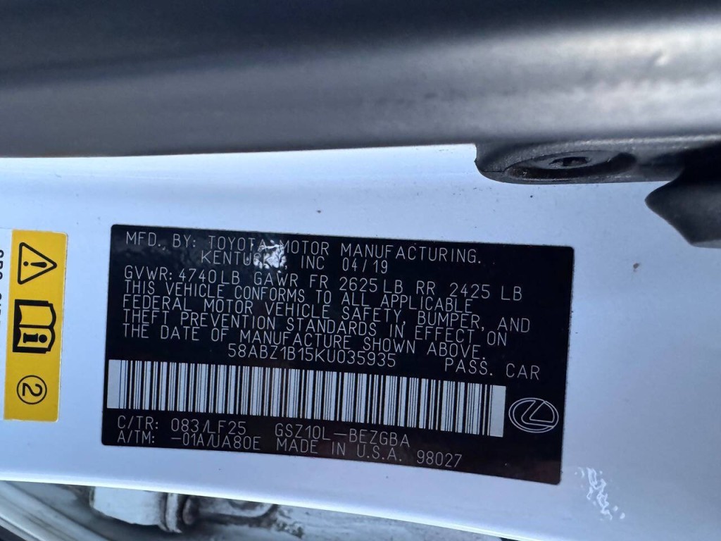 2019 Lexus ES 350 Image 54