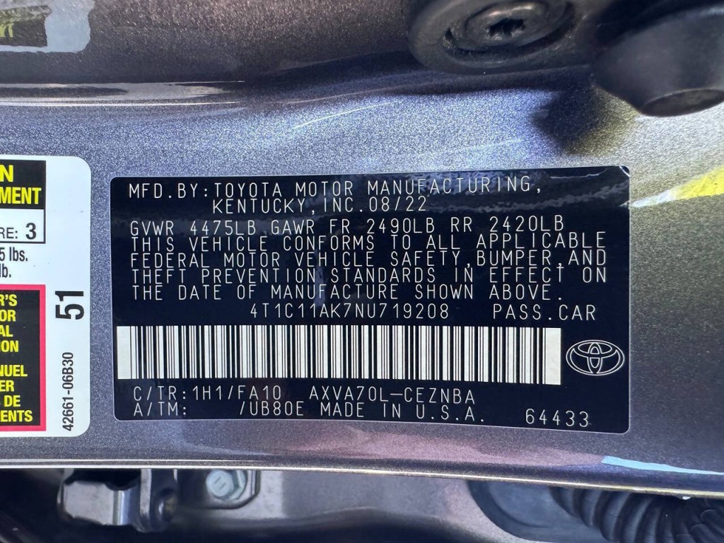 2022 Toyota Camry Image 48