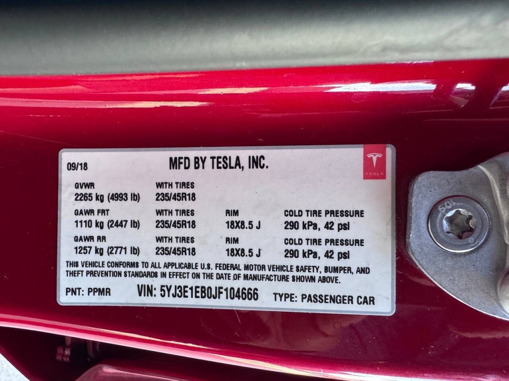 2018 Tesla Model 3 Image 47