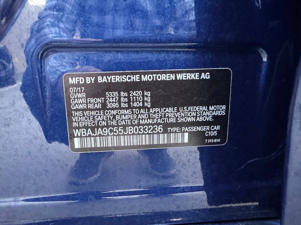 2018 BMW 5 Series Image 54