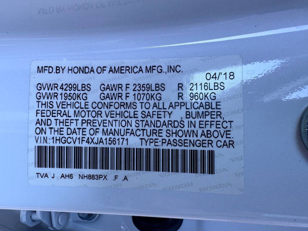 2018 Honda Accord Image 51