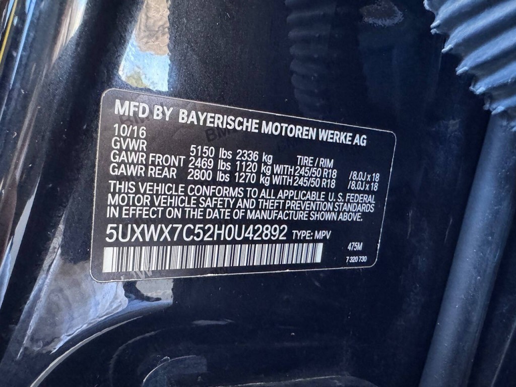 2017 BMW X3 Image 50