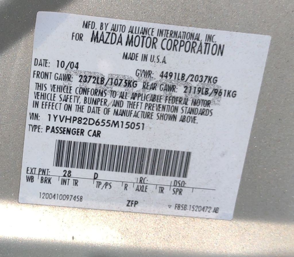 2005 Mazda Mazda6 Image 27